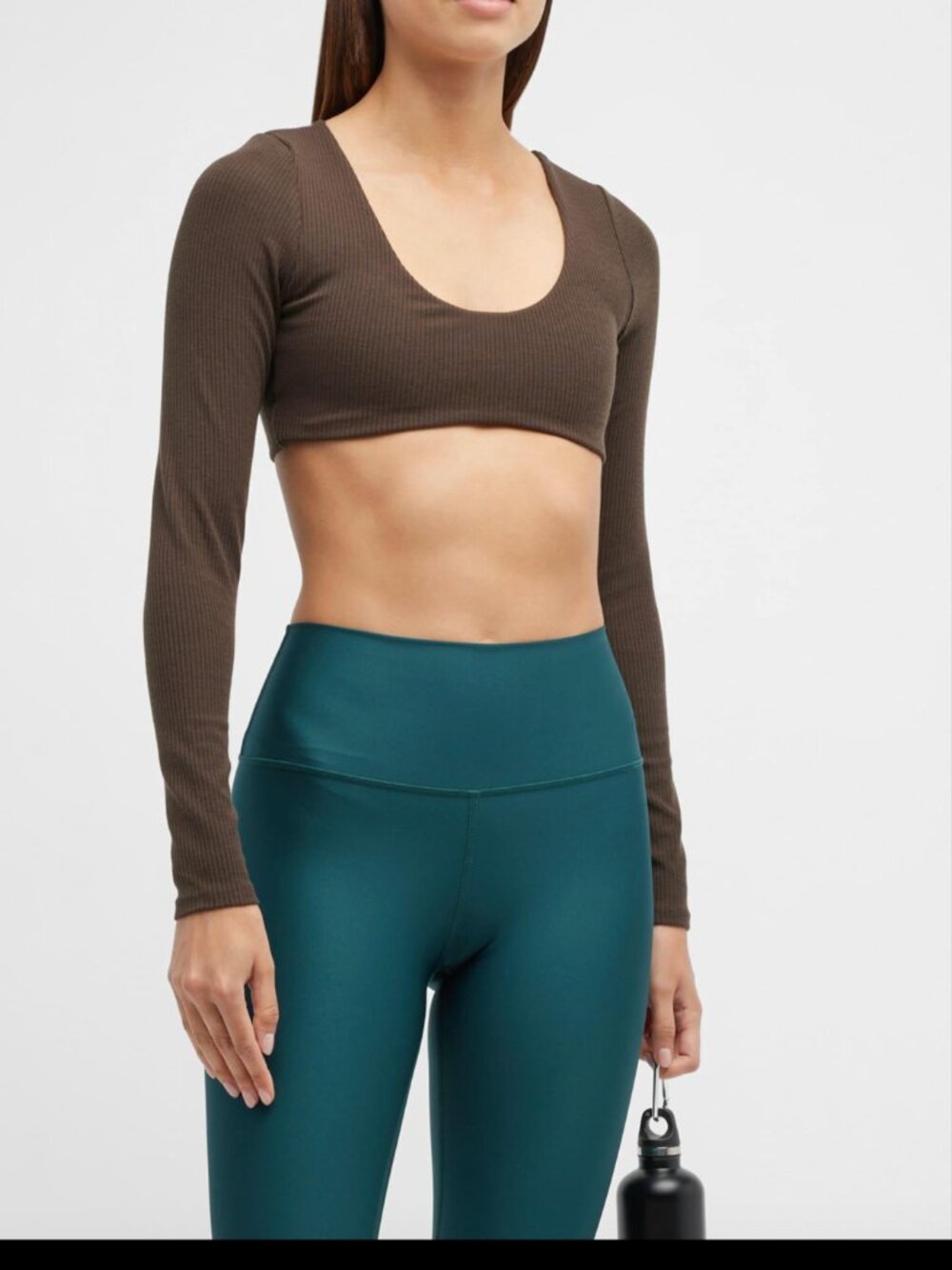 Alo Yoga - Ribbed Defined Long-Sleeve Bra- S